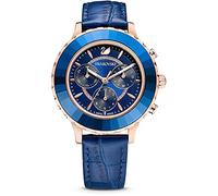 Swarovski Femmes Analogique-Numérique Quartz Montre avec Bracelet en Cuir 5563480