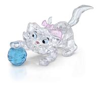 Swarovski Figurine Disney Classics Les Aristochats, inspirée de Marie, décoration en Cristal de 703 facettes, Fourrure Blanche, pelote de Laine Bleue, pièce de Collection