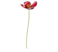 Swarovski Figurine Garden Tales Coquelicot, cristaux rouges et finition plaqué ton or