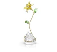 Swarovski Figurine de lys Florère, cristaux multicolores, métal fini doré, Collection Florere