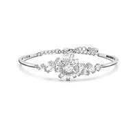 Swarovski Gema 5644681 Bracelet fleur en acier inoxydable avec cristaux de zircone de couleur blanche Taille 16,5-20,5 cm, 16,5 cm, Acier inoxydable, Oxyde de zirconium