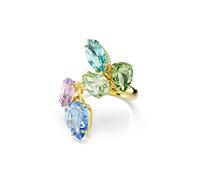 Swarovski Gema Collection Bague à motif, Tailles mixtes, Multicolore, Plaqué ton or