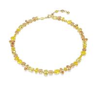 Swarovski Gema Collier, Tailles Mixtes, Jaune, Finition Dorée 18 Carats