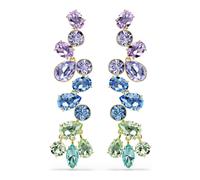 Swarovski Boucles d'oreilles pendantes Gema – Chandelier multicolore plaqué or