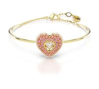 Bracelet-jonc Idyllia, Cœur, Rose, Placage de ton or OS