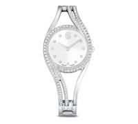 Swarovski Montre bracelet-jonc Hyperbola, cristaux zirconia incolores, ton argenté, quartz, Suisse
