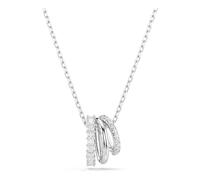 Swarovski Hyperbola Collection, Taille ronde, Blanc, Plaqué rhodium
