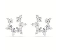 Swarovski Idyllia Boucles d'oreilles à clip en forme de flocon de neige plaqué rhodium