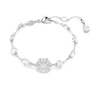Swarovski Bracelet Idyllia 5691485 – Flocon de neige blanc – Acier inoxydable, métal rhodié – Femme