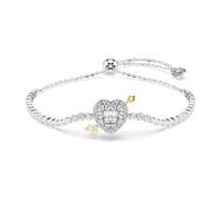 Swarovski Bracelet Idyllia, Tailles variées, Cœur avec flèche, Blanc, Métal rhodié
