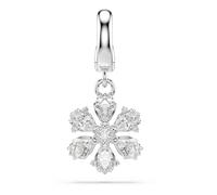 Swarovski Idyllia Charm, Tailles Mixtes, Flocon De Neige, Blanc, Plaqué Rhodium