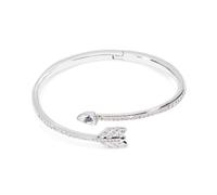 Swarovski Idyllia Collection Bracelet jonc, Tailles mixtes, Flèche, Blanc, Plaqué rhodium