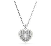Swarovski Pendentif Hyperbola – Cœur blanc – Métal rhodié