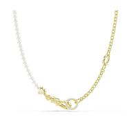 Swarovski Idyllia Collection, Perle en cristal, Blanc, Plaqué ton or
