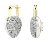 Swarovski Boucles d'oreilles Idyllia Cœur blanches Placage de ton or Tailles variées