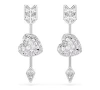 Swarovski - Idyllia Heart With Arrow Earrings - Femme - Accessoires - Gris - Taille: ONE Size