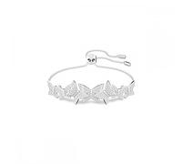 Swarovski Idyllia Lilia Bracelet, Papillon, Blanc, Plaqué rhodium