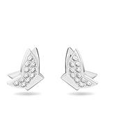 Swarovski Idyllia Lilia Clous d'oreilles, Papillon, Blanc, Plaqué rhodium