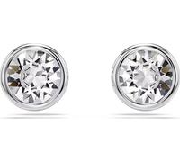 Swarovski Clous d'oreilles Imber, Taille ronde, Blanches, Métal rhodié