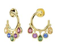 Swarovski Imber Boucles d'oreilles créoles coupe mixte multicolore finition or 18 carats