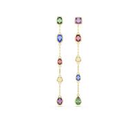 Swarovski Imber Boucles d'oreilles pendantes, coupe mixte, multicolore, finition or 18 carats