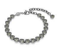 Swarovski Imber Bracelet rivière plaqué ruthénium rond pour femme Noir, 15.5-20 cm, Cristal, Pas de gemme