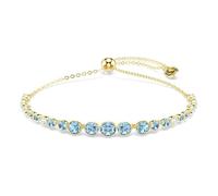 Swarovski Imber Bracelet, Taille Ronde, Bleu, Finition Dorée 18 Carats