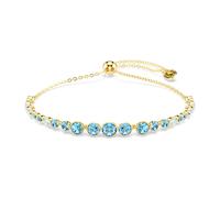 Swarovski Bracelet Imber, Taille ronde, Bleu, Doré à l’or 18 carats (750/1000)