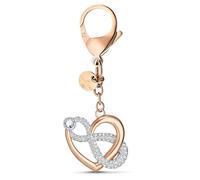 Swarovski Infinite 5530885 Charm pour Sac à Main Infini et cœur en Cristal Mélange de métal Blanc 10 x 3,5 x 1 cm, Größe: 10 x 3.5 x 1 cm, Métal, Cristal