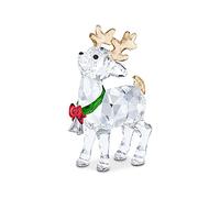Swarovski Joyful Ornaments Figurine de renne du Père Noël, cristaux multicolores, fait partie de la collection Joyful Ornaments
