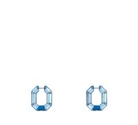 Swarovski - Lucent Octagon Hoop Earrings - Femme - Accessoires - Bleu - Taille: ONE Size