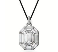 Swarovski Lucent Pendentif Octogone Femme Blanc, 65-75 cm, Coton, Cristal