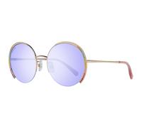 Swarovski Lunettes Femme Métal Or Rond Half-Rim Designer SK0280-H 32W 56mm