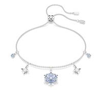 Swarovski Bracelet Magic – flocon de neige, Zirconia bleus et incolores, fermoir à boule coulissante