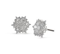 Swarovski Magic Evolution Collection Stud Earrings, Snowflake, Rhodium plated