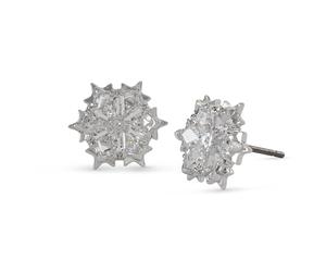 Swarovski Magic Evolution Collection Stud Earrings, Snowflake, Rhodium plated