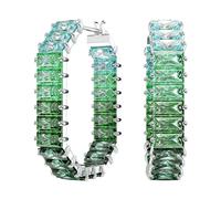 Swarovski - Matrix Baguette Hoop - Femme - Accessoires - Vert - Taille: ONE Size