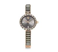 Swarovski Montre Matrix Bangle – Bracelet en cristal gris, finition or rose, fabriqué en Suisse