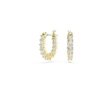 Swarovski Matrix Boucles d'oreilles créoles avec cristaux transparents Finition rhodium, One Size, Cristal, Pas de pierre précieuse
