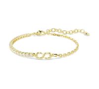 Swarovski Matrix Bracelet, Taille Ronde, Blanc, Finition Dorée 18 Carats