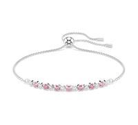 Swarovski Matrix Bracelet, Taille Ronde, Rose, Plaqué Rhodium