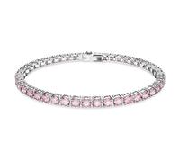 Swarovski Matrix Bracelet tennis rond rose finition rhodium