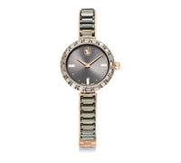 Swarovski Montre Matrix Bangle – Bracelet en cristal gris, finition or rose, fabriqué en Suisse