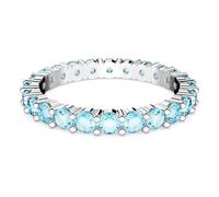 Swarovski Bague Matrix – Taille ronde, bleues, métal rhodié – Taille 60