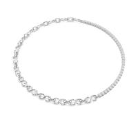 Swarovski Matrix Collier, Forme S, Taille Ronde, Blanc, Plaqué Rhodium