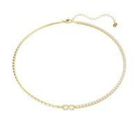 Swarovski Matrix Collier, Taille Ronde, Blanc, Finition Dorée 18 Carats