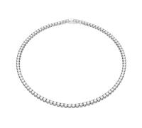 Swarovski Collier Matrix Tennis, Taille ronde, Blanc, Métal rhodié