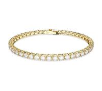Swarovski Bracelet Matrix Tennis Taille ronde Blanc Placage de ton or