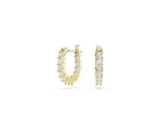 Swarovski Anneaux d'oreilles Matrix Vittore – cristaux ronds incolores, placage ton or