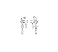 Swarovski Pendants d'oreilles Mesmera – Blanches, Métal rhodié, Tailles variées